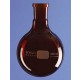 FLASK 2L ROUND BOTTOM CENTER NECK AMBER 