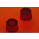 SCREW CAP PLASTIC WITH APERTURE RED GL14 