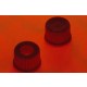 SCREW CAP PLASTIC WITH APERTURE RED GL25 