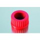 SCREW CAP PLASTIC WITH APERTURE RED GL18 