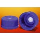 SCREW CAP W MEMBRANE PP GL45 BLUE 