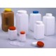 BOTTLE SQUARE 500ML HDPE 122MM RED STERI 