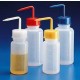 WASH BOTTLES,WIDE MOUTH,PE,500ML YELLOW 