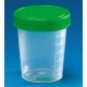 BEAKER URINE GRAD TO 125ML PP GREEN CAP 