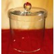 CYLINDER W/KNOBBED LID 2L POLISHED RIM 