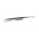 Forceps 145 mm, rounded bent 18/10 steel 