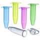 MICRO CENTRIFUGE TUBES WITH ATTACHED CA& capacity 5 mL, green polypropylene conical, Argos, T2079,