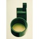 Black plastic caps, solid-top, PTFE-face Solid-top, PTFE-faced rubber liner, thread 15-415,