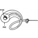 CHEM-FLEX 106 PVC/TFE TUBING, COLOR-CODE D WITH RED STRIPE, .106IN I.D. Type 106, red, I.D. 0.106 in., O.D. 0.380 in.,