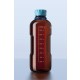 DURAN® YOUTILITY bottle, amber, graduated, GL 45, with Cyan screw-cap and pouring ring (PP) 