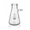 Filtering flask with glass side hose