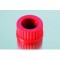 SCREW CAP PLASTIC WITH APERTURE RED GL18
