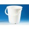 BUCKET 10L HDPE WHITE GRAD. & LID
